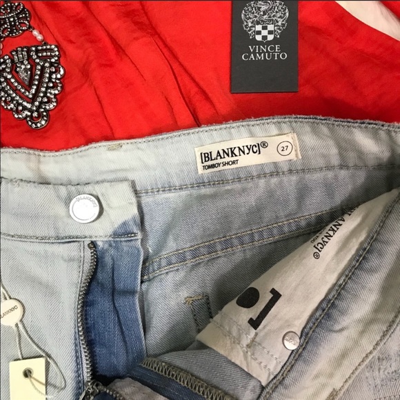 Blank NYC Distressed Cactus Denim Shorts Ripped - Picture 6 of 8